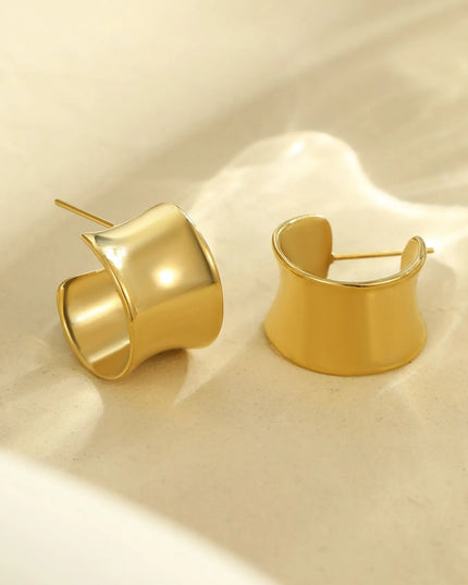 18K Gold-Plated Stainless Steel Geometric Earrings
