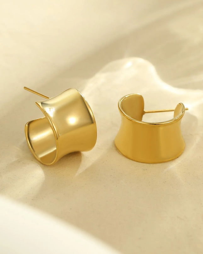 18K Gold-Plated Stainless Steel Geometric Earrings