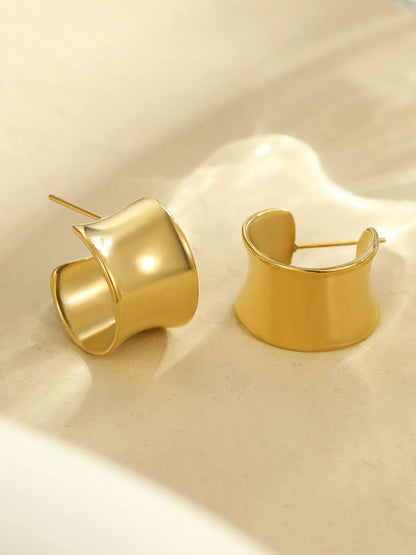 18K Gold-Plated Stainless Steel Geometric Earrings