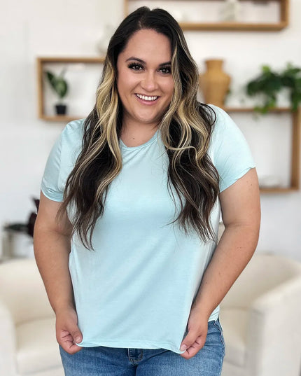 Basic Bae Bamboo Full Size Round Neck Short Sleeve T-Shirt Plus Size