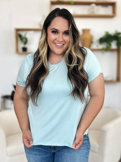 Basic Bae Bamboo Full Size Round Neck Short Sleeve T-Shirt Plus Size