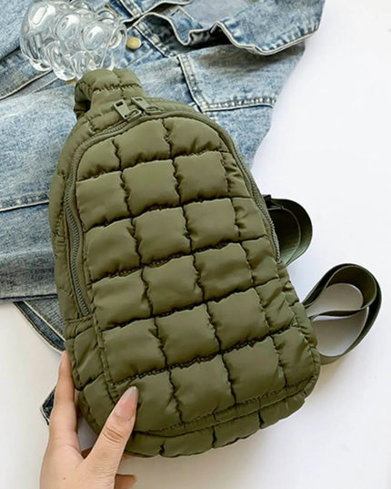 Quilted Nylon Crossbody Bag