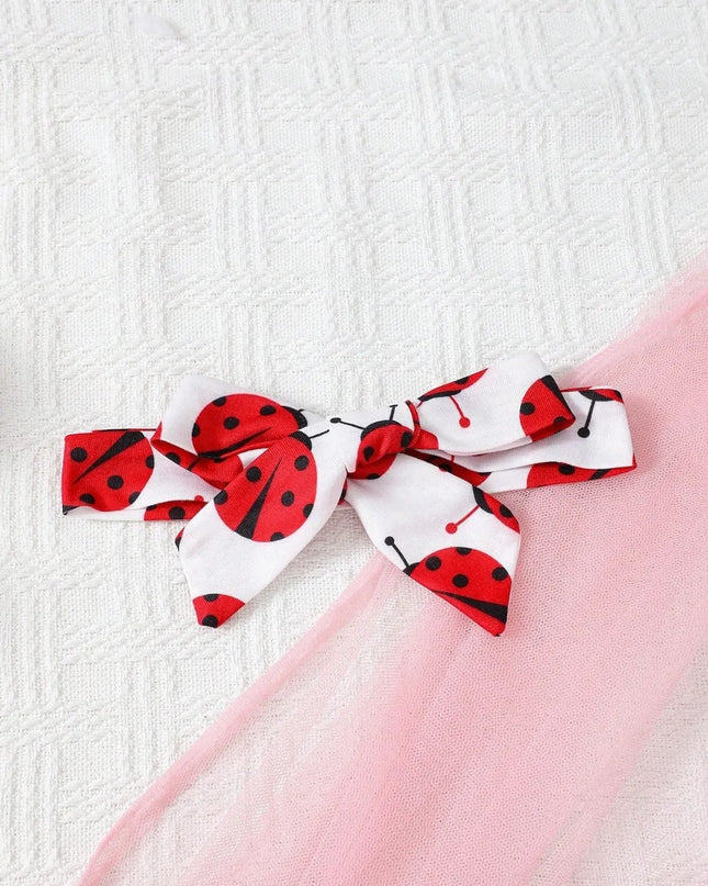 Children's Headband, Round Neck Ruffle Sleeve Top and Pants Set