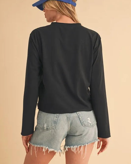 Aemi+Co Round Neck Long Sleeve T-Shirt