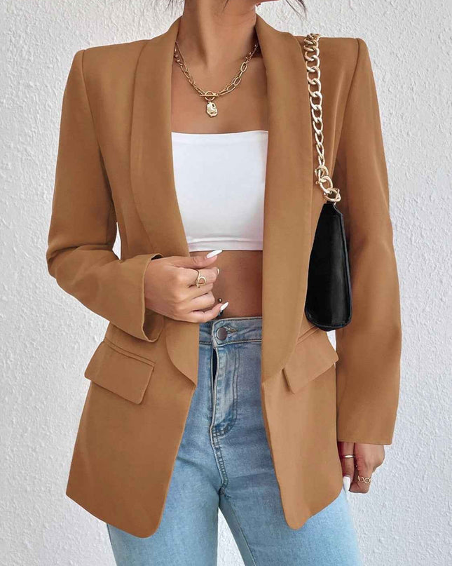 Shawl Collar Long Sleeve Blazer