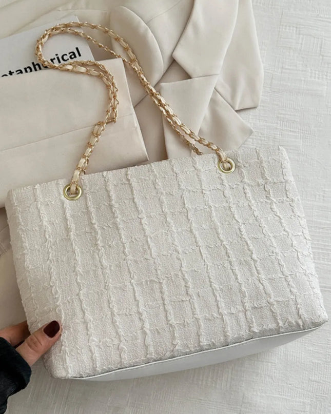 Polyester Texture Chain Tote bag 