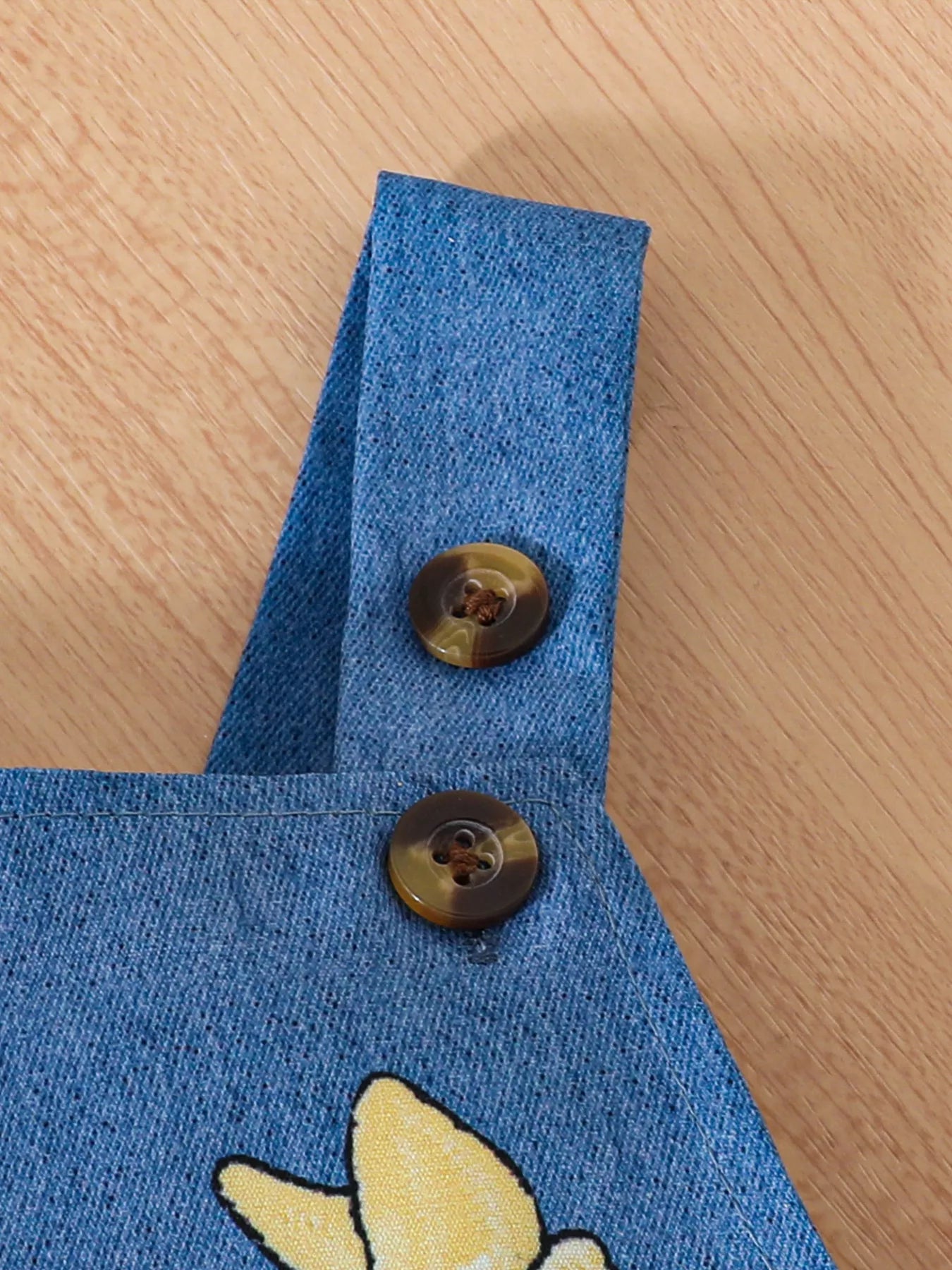 Children's Polka Dot Bodysuit & Denim Overall Dress & Headband Set