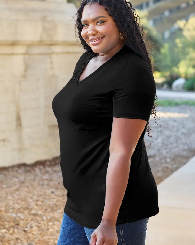 Basic Bae Bamboo Full Size V-Neck Short Sleeve T-Shirt