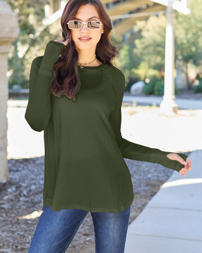 Basic Bae Full Size Round Neck Long Sleeve T-Shirt