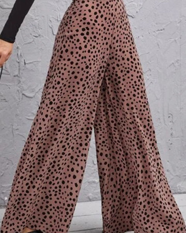 Animal Print High-Rise Culottes