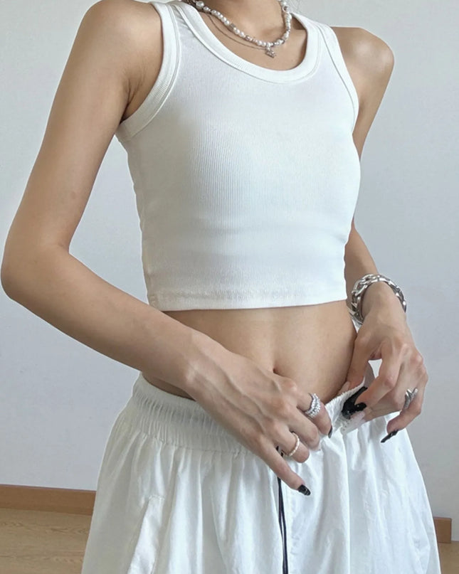 Ribbed Crop Tank Top