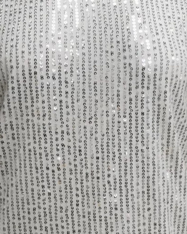 V-Neck Sequin Cap Sleeve Top