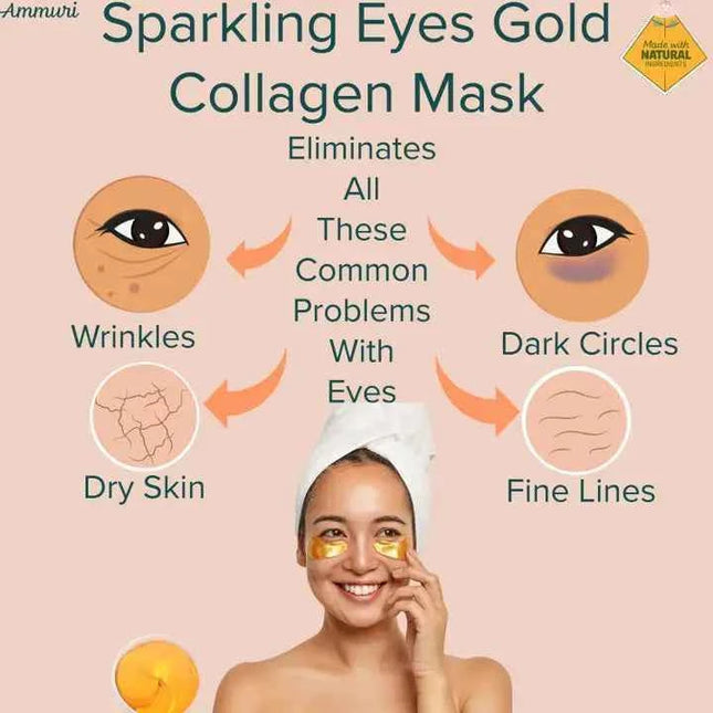 Ammuri Sparkling Collagen Gold Eyes Mask Under Eye Patches A