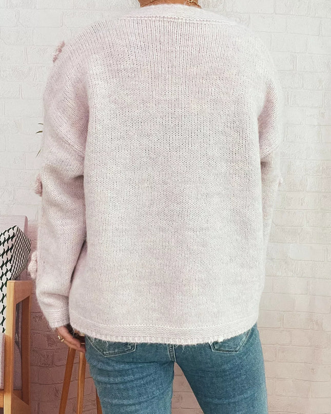 Flower Button-Up Cardigan