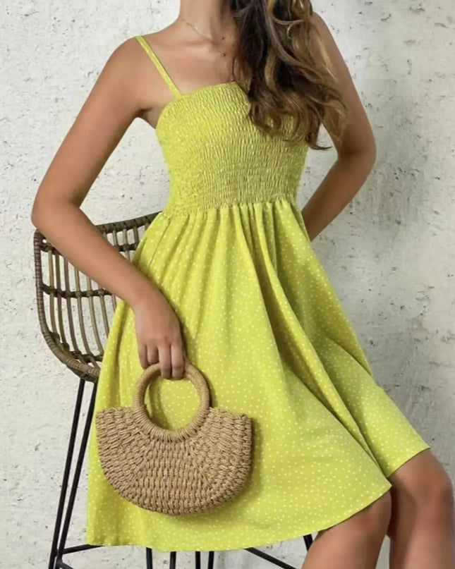 Full Size Smocked Square Neck Cami Dress Plus Size 