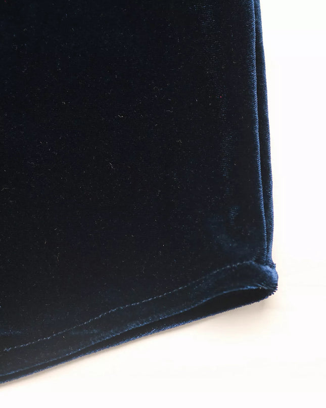 Velvet Button Front Long Sleeve Blouse