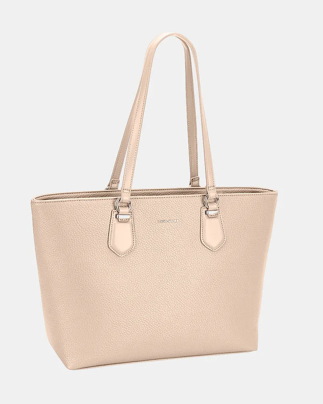 David Jones PU Leather Tote Bag Camel One Size