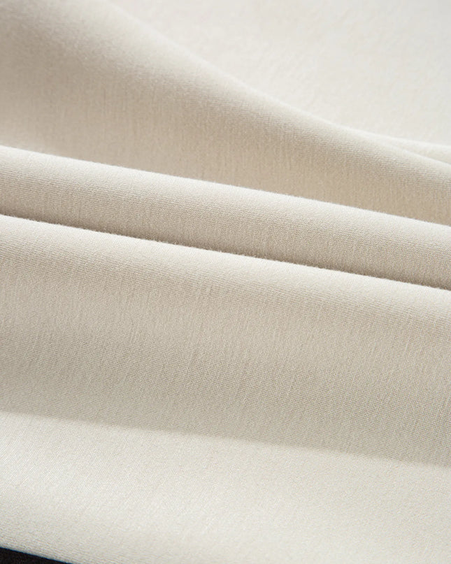 Color Block Half Zip Top and Shorts Two-Piece Set 