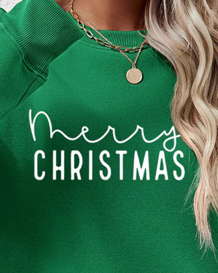 MERRY CHRISTMAS Dropped Shoulder Sweatshirt