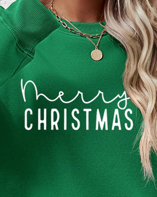 MERRY CHRISTMAS Dropped Shoulder Sweatshirt