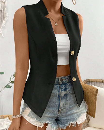 Button Down Vest Coat