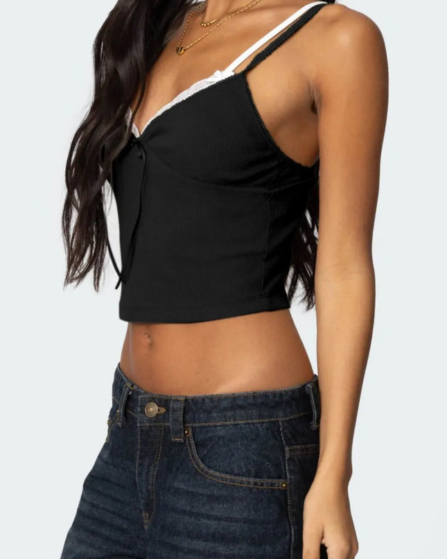 Lace Detail V-Neck Cami 