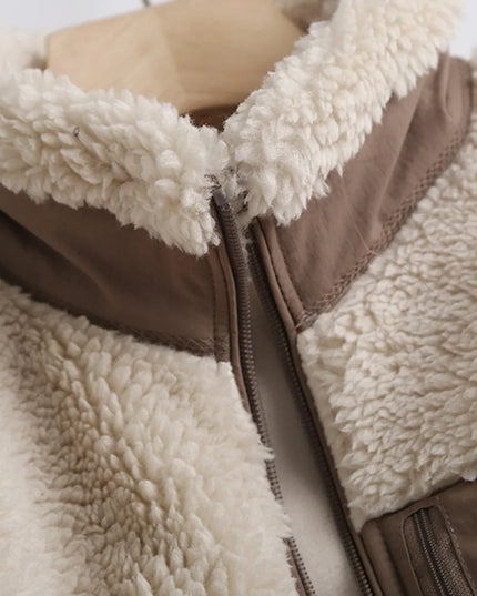 Zip Up Long Sleeve Plush Jacket