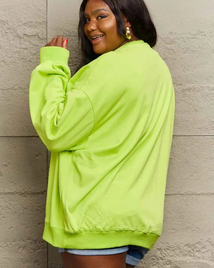 Full Size Round Neck Long Sleeve Sweatshirt