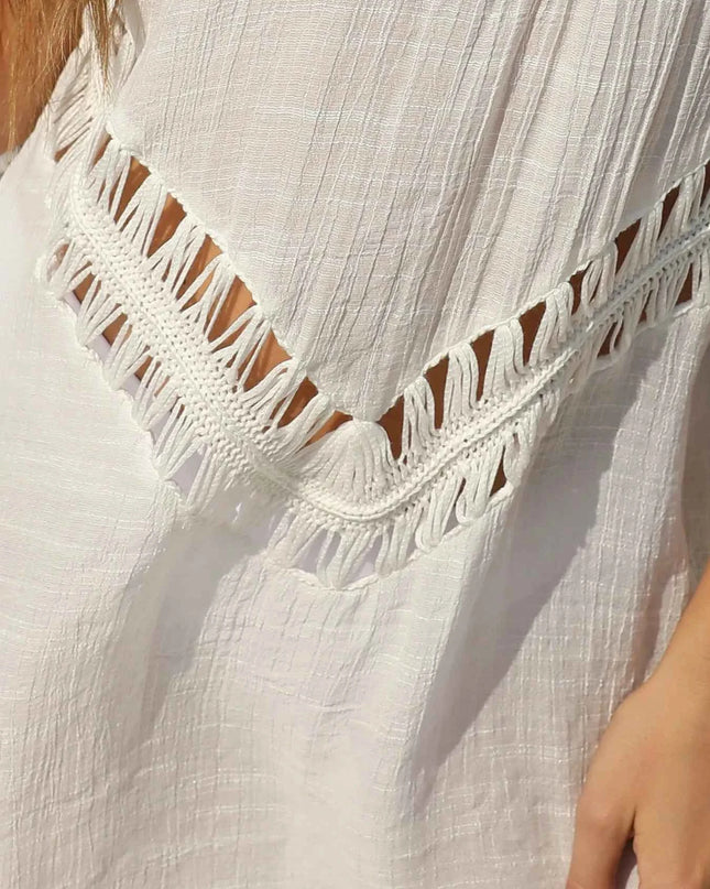 Crochet Detail Beach Cover Up Dress