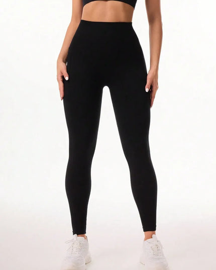 Pocketed High Waist Active Leggings Black