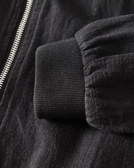 Men's Plus Size Zip Up Long Sleeve Jacket