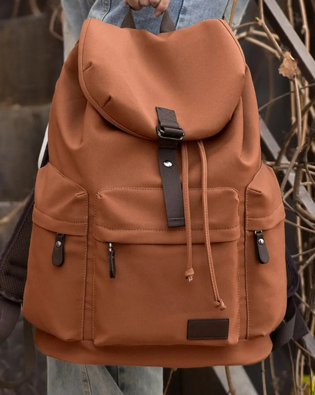 Multi Pockets Adjustable Strap Canvas Backpack Bag