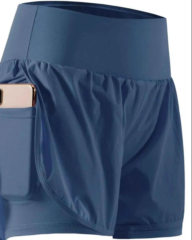 Pocketed High Waist Active Shorts