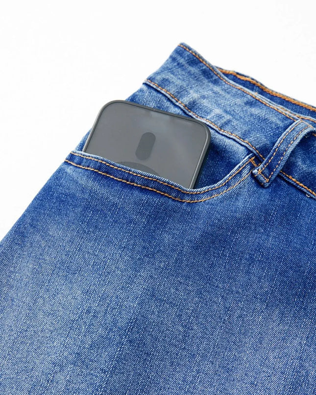 Wrapped Crossed Waist Denim Mini Skirt 