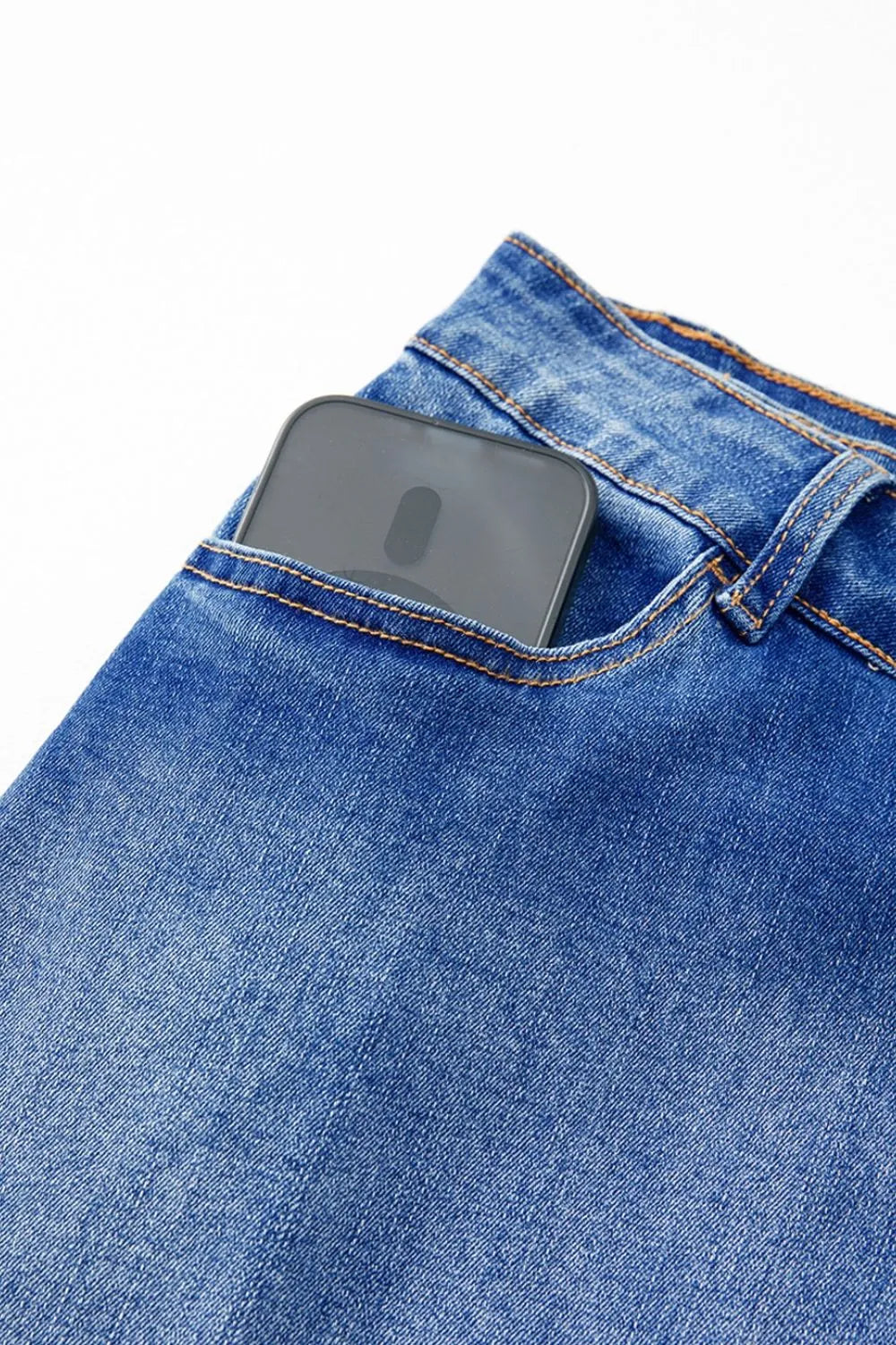 Wrapped Crossed Waist Denim Mini Skirt 