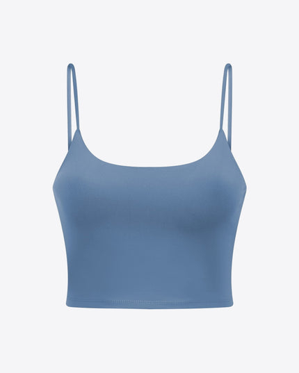 Millennia Feel Like Skin Scoop Neck Sports Cami Light Blue