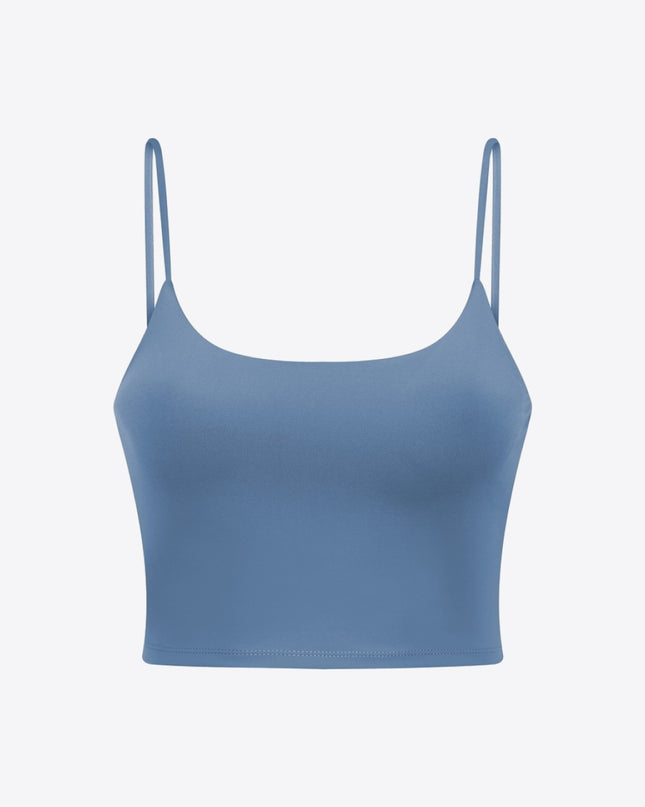 Millennia Feel Like Skin Scoop Neck Sports Cami Light Blue