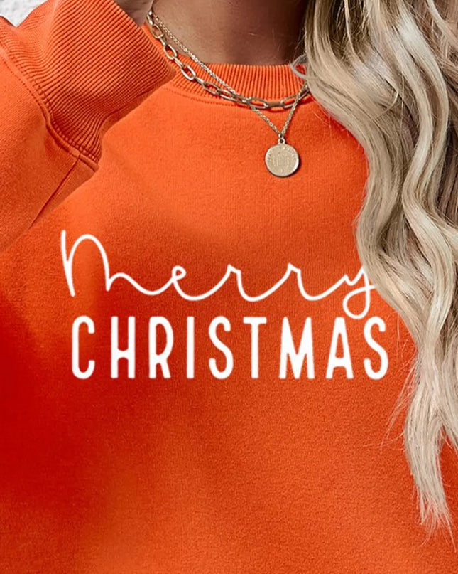 MERRY CHRISTMAS Dropped Shoulder Sweatshirt
