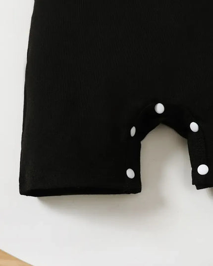 Children's Hat and Plaid Short Sleeve One-Piece Romper