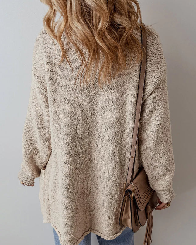 Button-Up Cardigan with Pockets