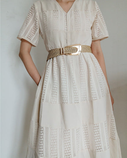 Irregular Buckle Braid Belt