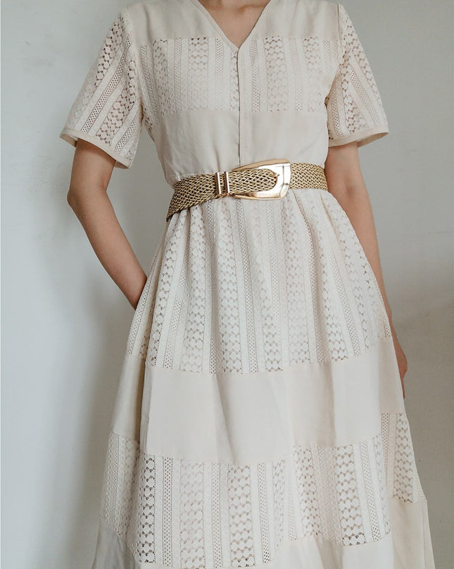 Irregular Buckle Braid Belt