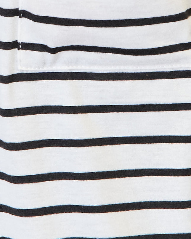 Double Take Striped Open Front Longline Cardigan
