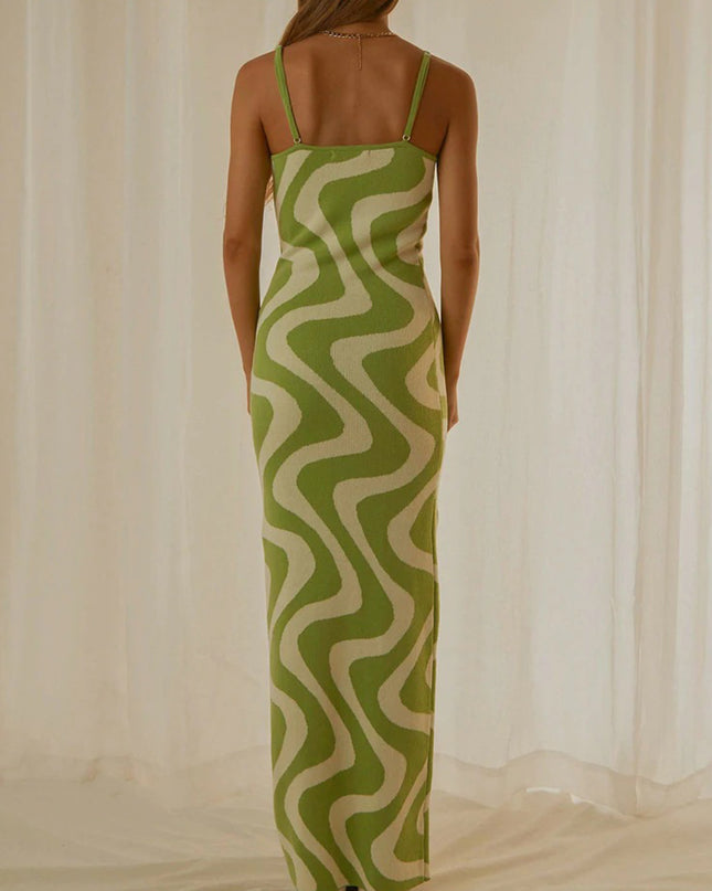 Spaghetti Strap Maxi Sweater Dress