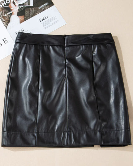 PU Leather Mini Skirt