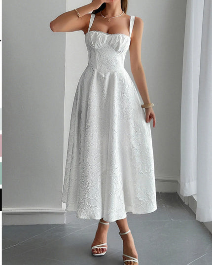 Lace-Up Sleeveless Midi Dress 