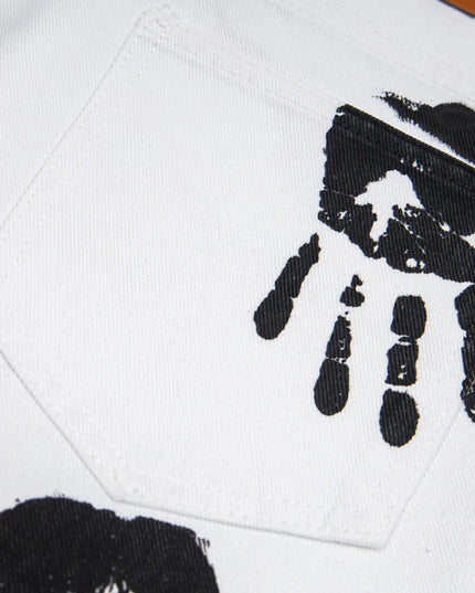 Men's Handprint Pattern Jeans