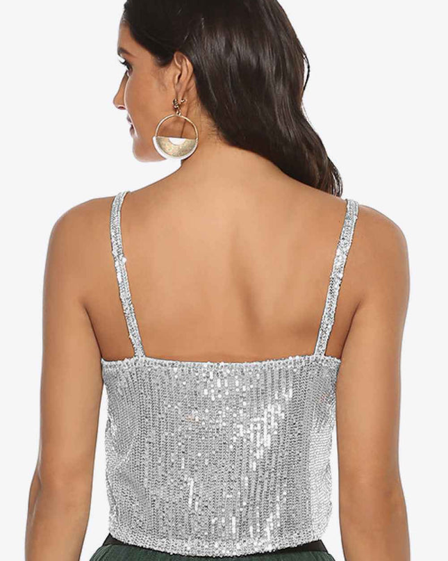 Sequin Cropped Cami