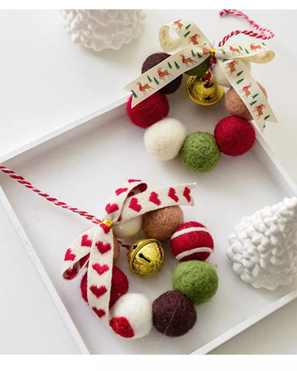 Christmas Felt Ball Garland Ornament