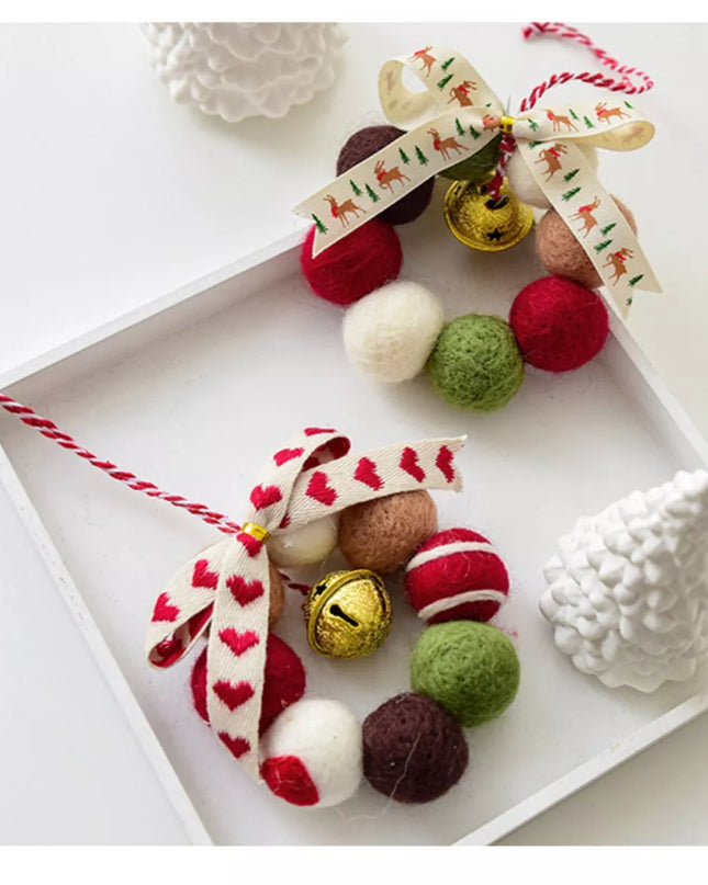 Christmas Felt Ball Garland Ornament